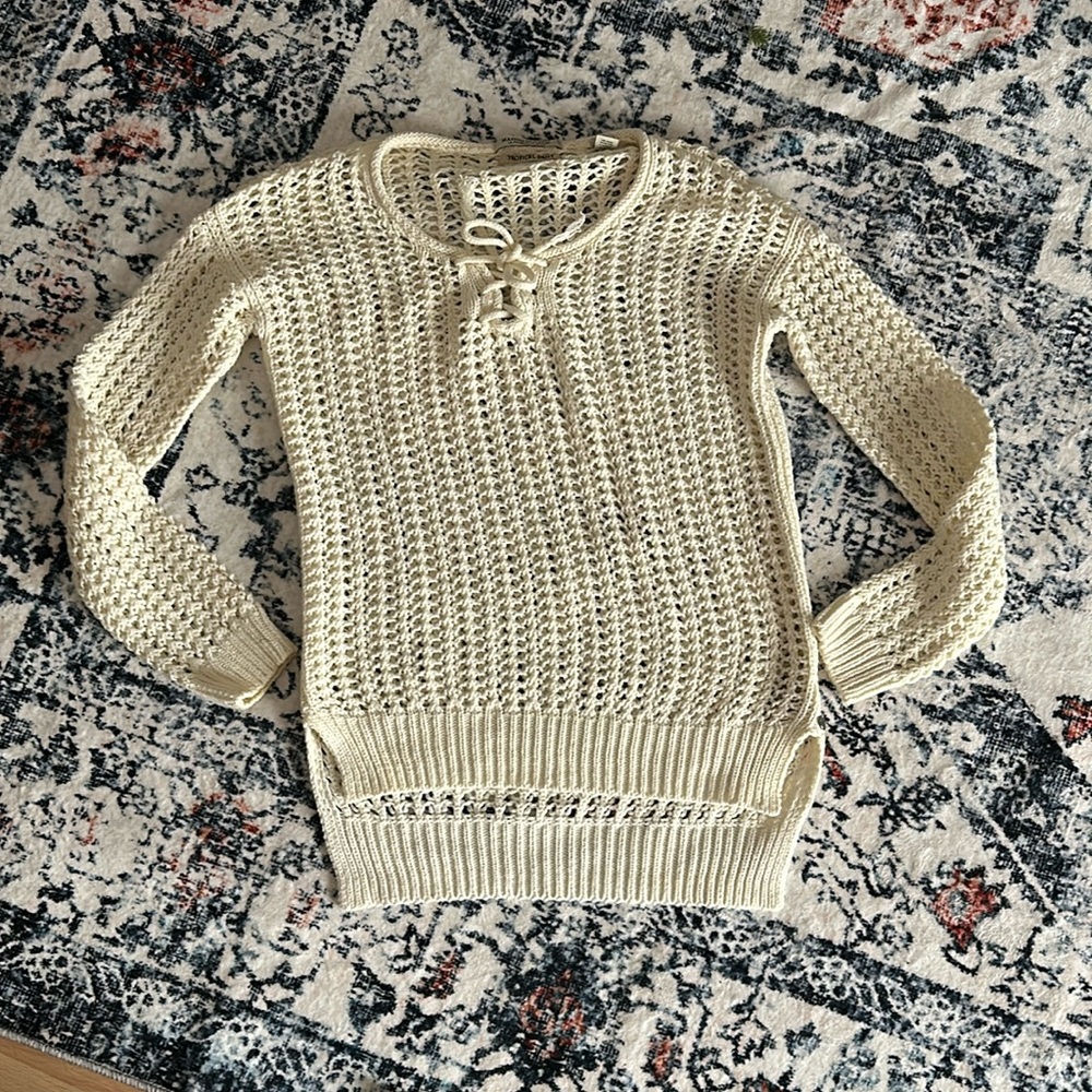 Madison Scotch crochet knit coverup sweater